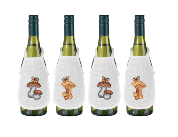 Embroidery Kit Mushrooms 0330B x 4 10 x 15 cm/4 x 6 in