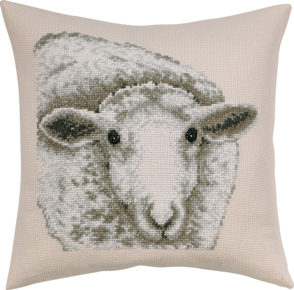 Embroidery Kit White sheep 40 x 40 cm / 16 x 16 in