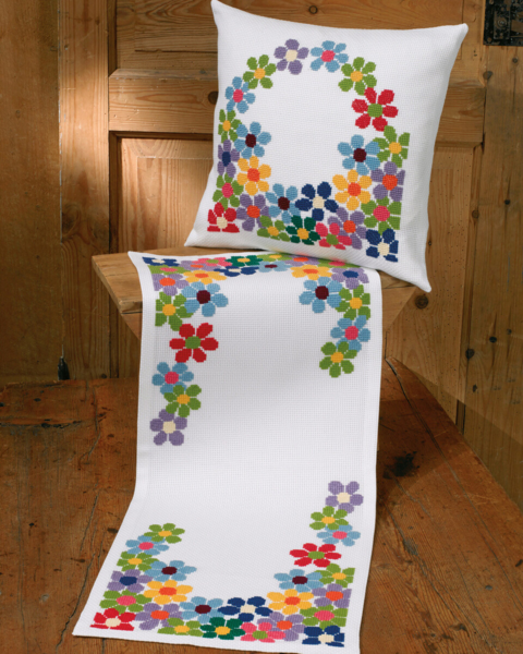 Embroidery Kit French Anemones 40 x 40 cm / 16 x 16 in