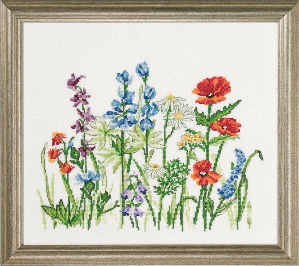 Embroidery Kit Wildflowers Aida R5379 38 x 33 cm / 14.96 x 12.99 in