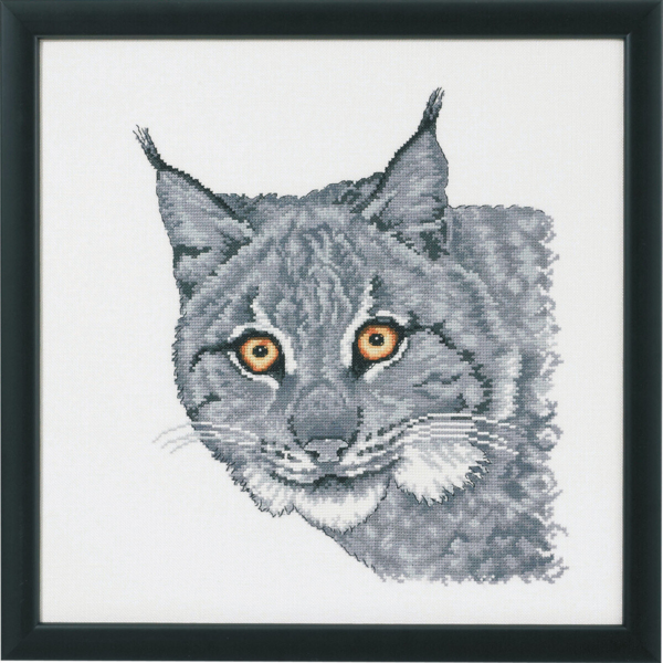 Embroidery Kit Lynx in Grey R5615