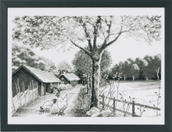 Embroidery Kit In the Countryside 40 x 30 cm / 15.75 x 11.81 in