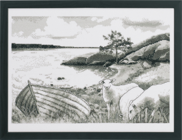 Embroidery Kit By the Sea 40 x 30 cm / 15.75 x 11.81 in