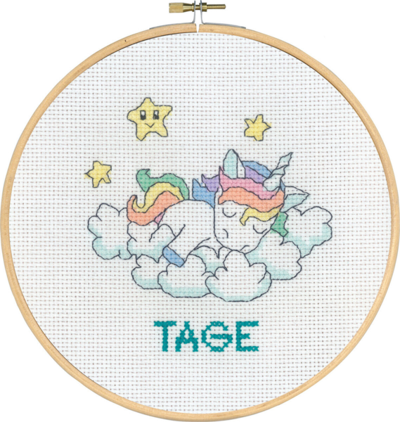 Embroidery Kit Unicorn Tage with/5810/20 20 cm / 7.87 in dia.