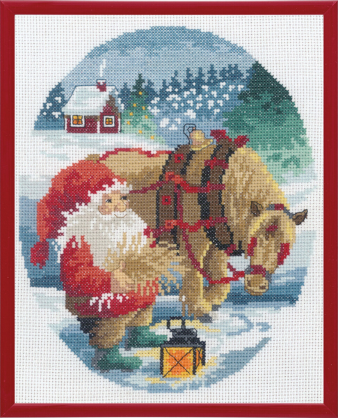 Embroidery Kit Elf & Horse R5798 20 x 25 cm / 7.87 x 9.84 in
