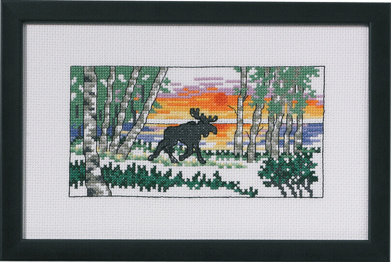Embroidery Kit Silhouette Moose R5320 24 x 15 cm / 9.45 x 5.91 in
