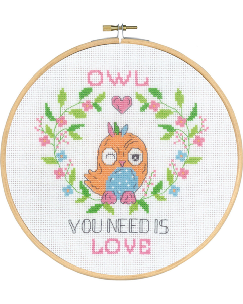 Embroidery Kit Owl you need m/5810/20 20 Ø / 7.87 in dia.