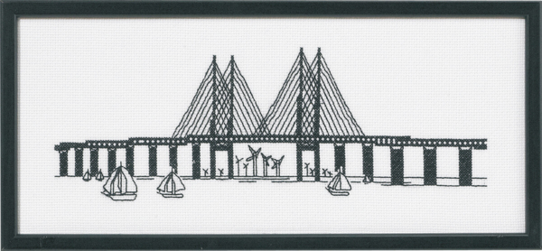Embroidery Kit Øresunds Bridge 5496 36x15 cm / 14x6 in