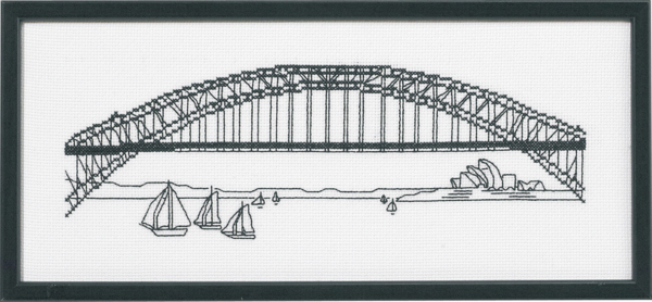 Embroidery Kit Harbour Bridge 5496 36 x 15 cm / 14.17 x 5.91 in