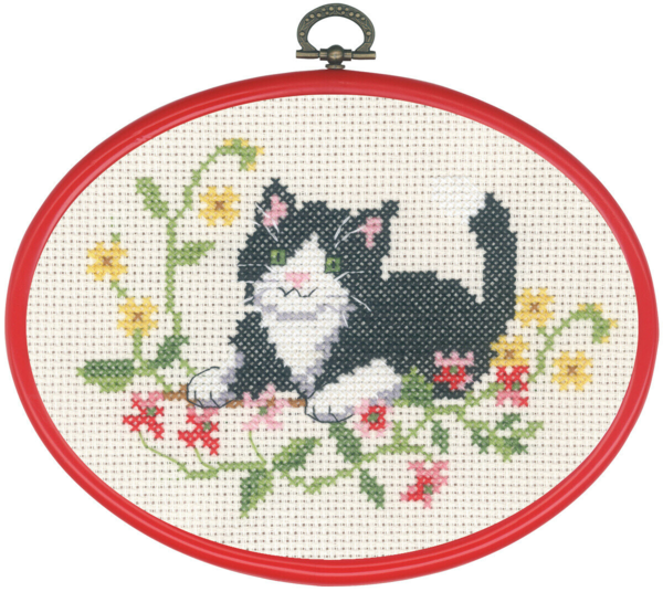 Embroidery Kit Black Cat w/5959/30 13 x 18 cm / 5.12 x 7.09 in