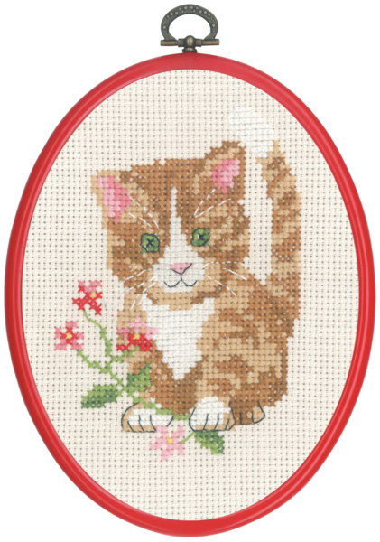 Embroidery Kit Red cat w/5959/30 13 x 18 cm / 5.12 x 7.09 in