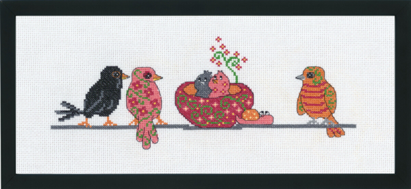 Embroidery Kit The Nest R/5496 36 x 15 cm / 14 x 6 in