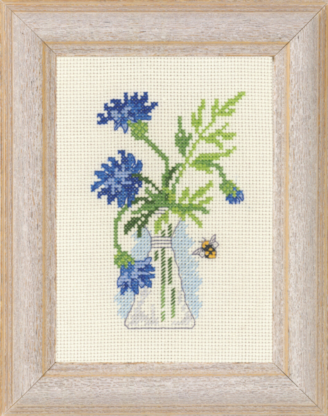 Embroidery Kit Blue Wildflower R 5406 13 x 18 cm / 5 x 7 in