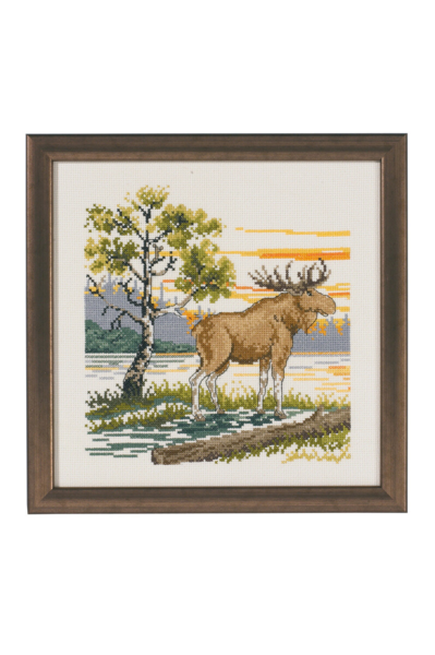 Embroidery Kit Moose R5388 25 x 25 cm / 9.84 x 9.84 in