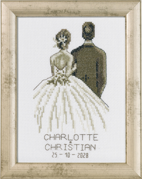 Embroidery Kit Tone-on-tone wedding R535914x19