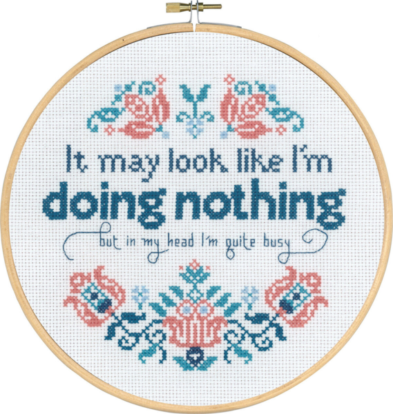 Embroidery Kit Doing Nothing M/5810/22 20Ø/7.87in dia.