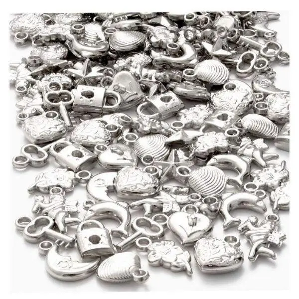 Silver Charms in various shapes