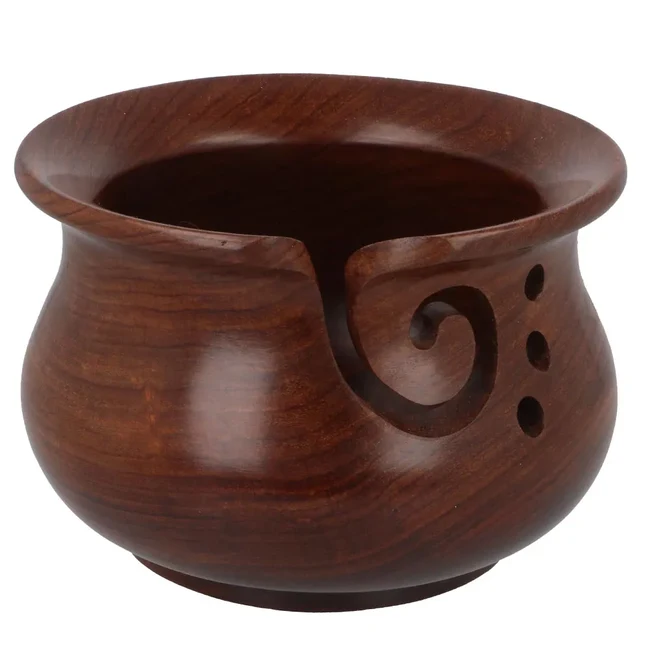 Scheepjes Yarn Bowl, Rosewood, 15x10 cm