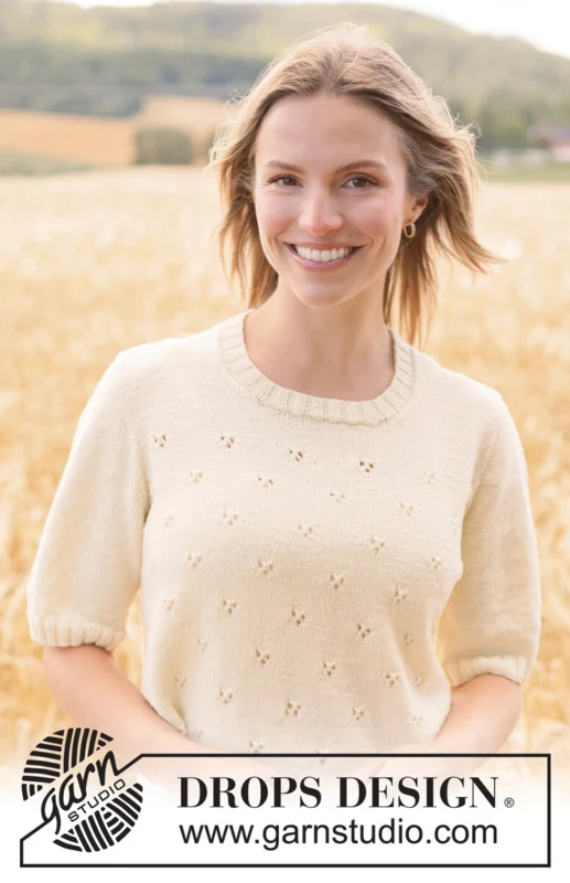 268-16 Spring Dawn Top by DROPS Design