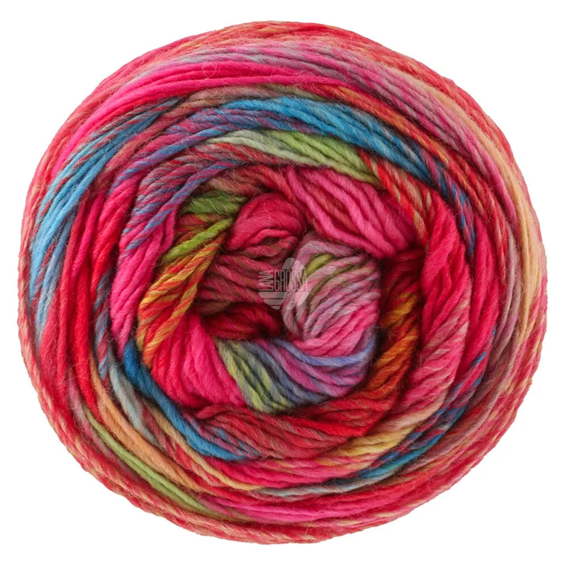 Lana Grossa Colorissimo 220 Red/Fuchsia/Turquoise/Petrol/Rust/Camel/Beige/Dark green/Light green/Green