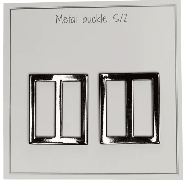 Go Handmade Metal Buckle 31 x 28 mm, Dark grey