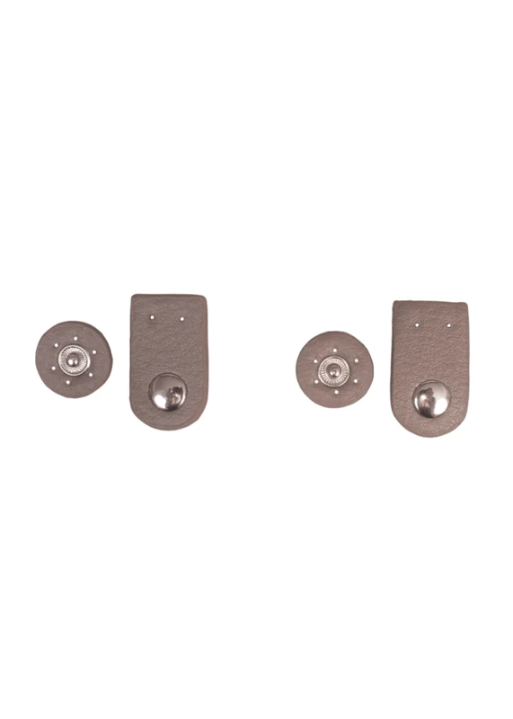 Go Handmade Bag closure with press stud: Beige/silver
