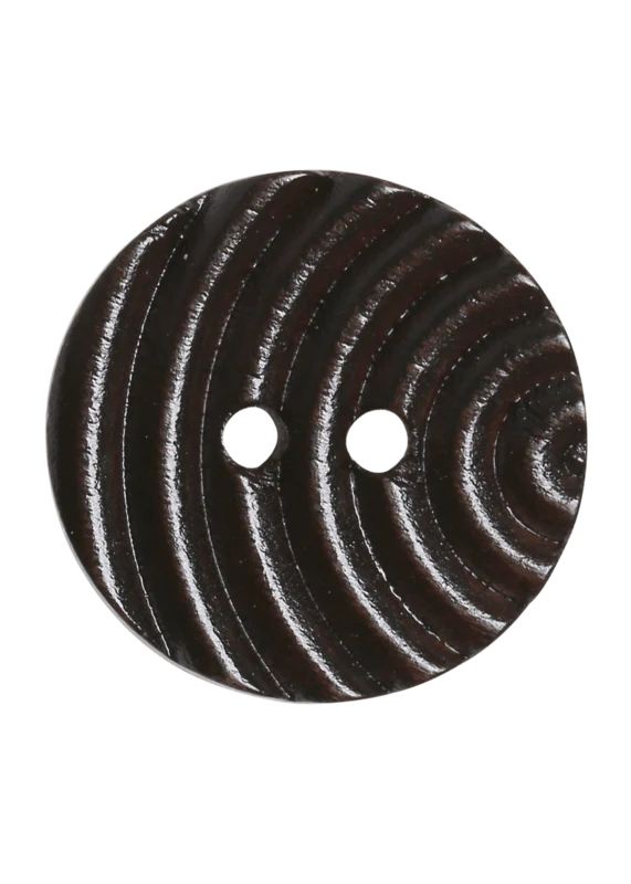 Go Handmade Wooden Buttons - Leaves Lines: 18 mm