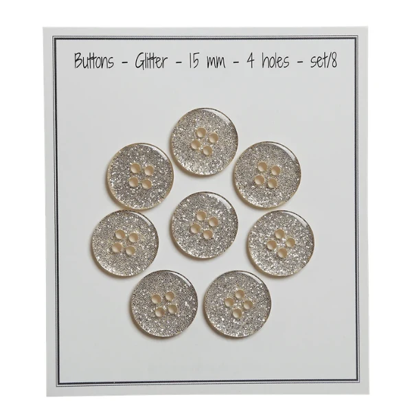 Go Handmade Glitter Buttons Gold