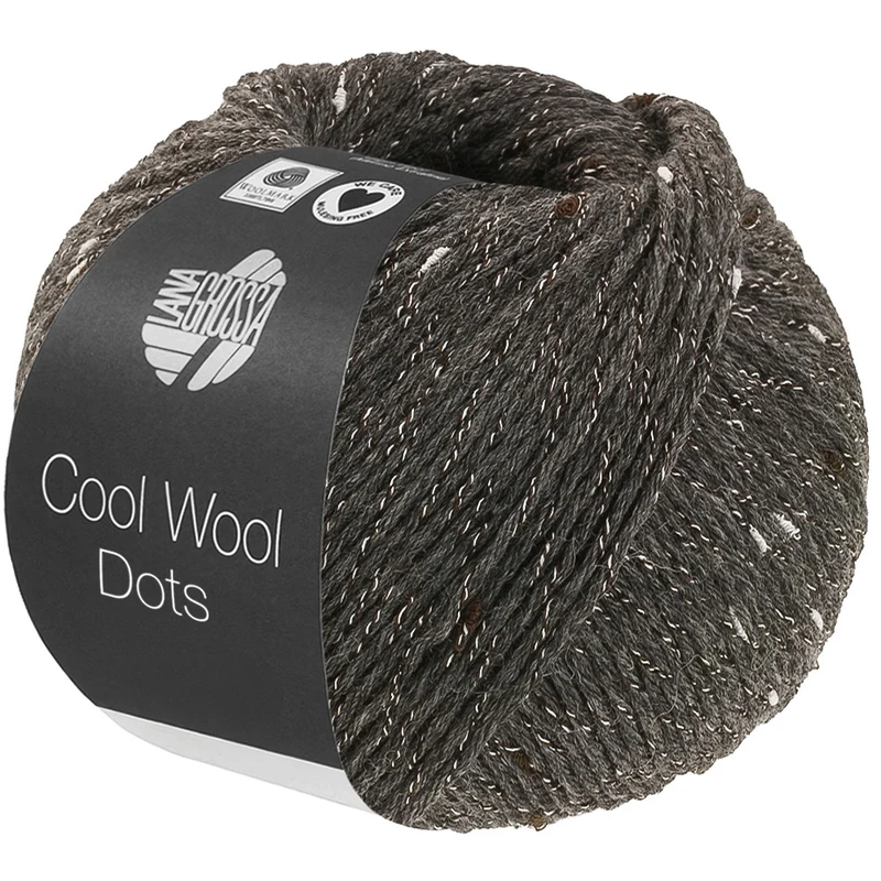 Lana Grossa Cool Wool Dots 10 Dark grey