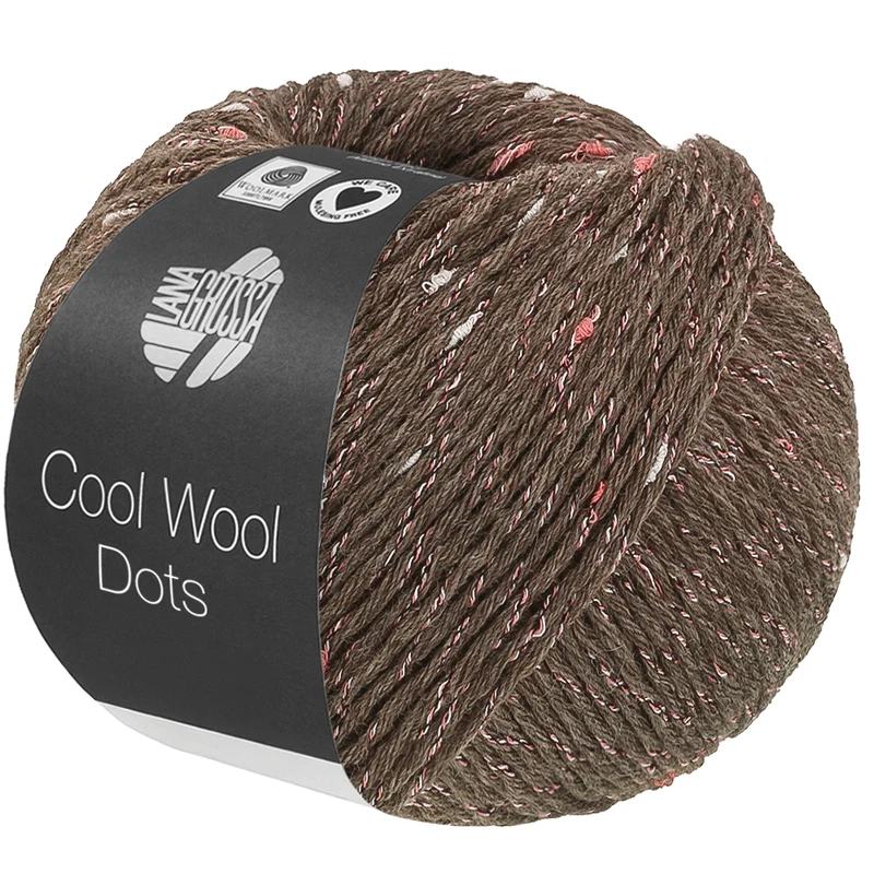 Lana Grossa Cool Wool Dots 11 Grey brown