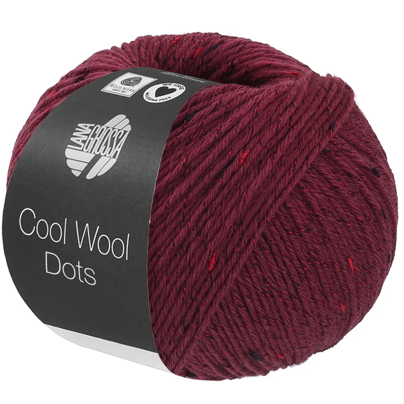 Lana Grossa Cool Wool Dots 04 Burgundy