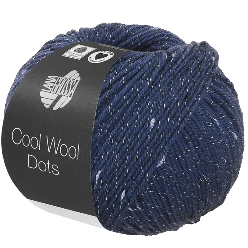 Lana Grossa Cool Wool Dots 02 Dark blue