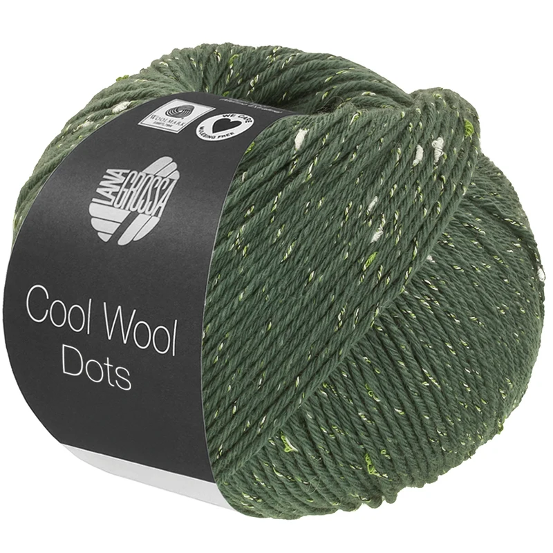 Lana Grossa Cool Wool Dots 08 Grey green