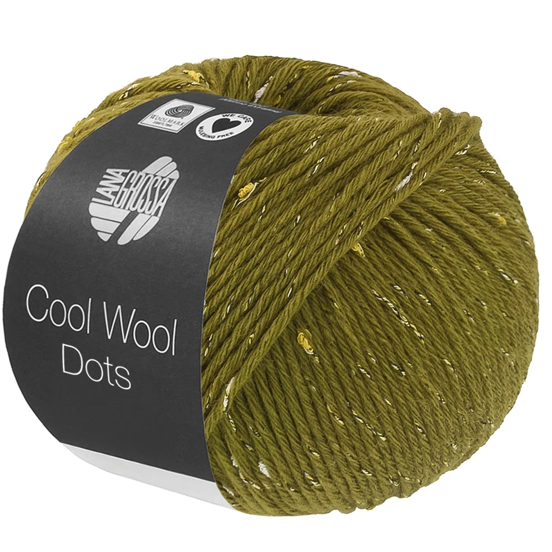 Lana Grossa Cool Wool Dots 07 Olive green