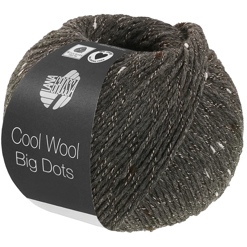Lana Grossa Cool Wool Big Dots 110 Dark grey