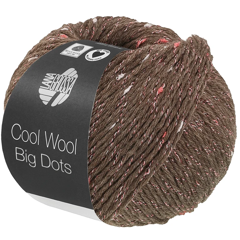 Lana Grossa Cool Wool Big Dots 111 Grey brown
