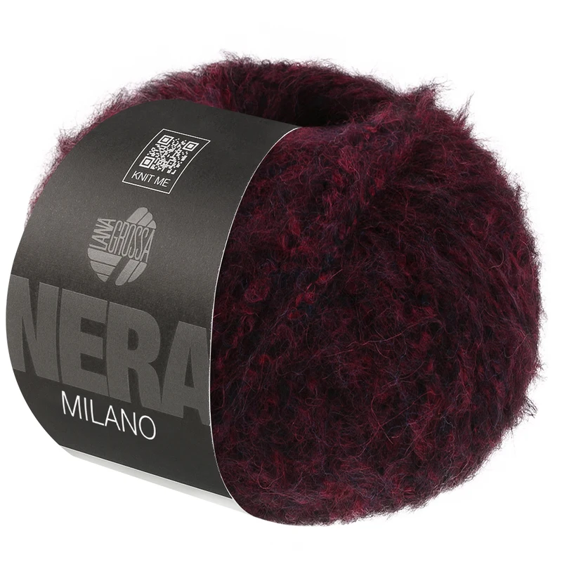 Lana Grossa Milano 12 Dark red/black melange
