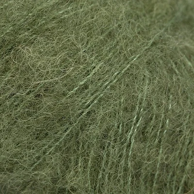 DROPS BRUSHED Alpaca Silk 32 Moss green (Uni colour)