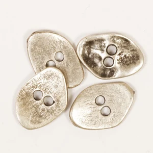 DROPS Jagged silver button 20 mm (no. 534)