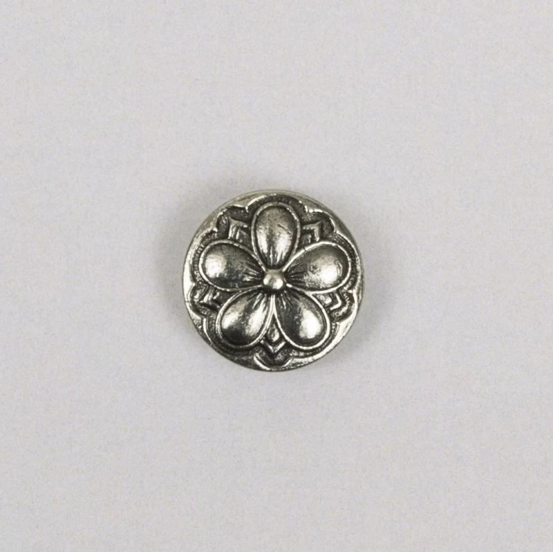 Tin button 20.5mm w / eye FLOWER