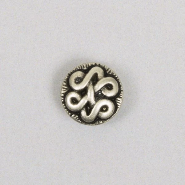 Metal Celtic Knot button 11mm w / eye Silver-plated