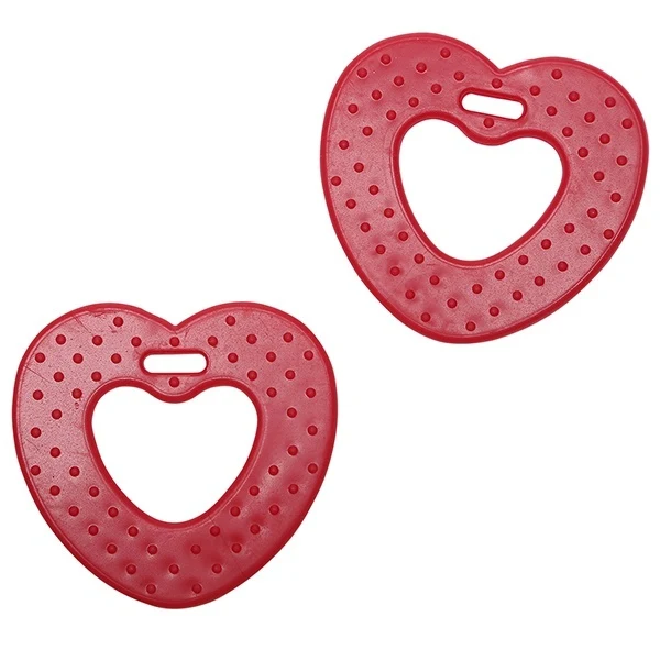 Go Handmade Teether Heart (2 pcs) 22016 Red