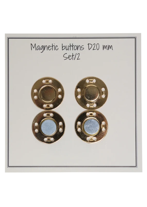 Go Handmade Magnetic Buttons 20 mm (2 pcs): Gold