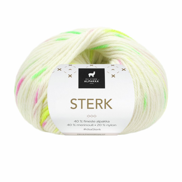 Du Store Alpakka STERK 925 White/neon