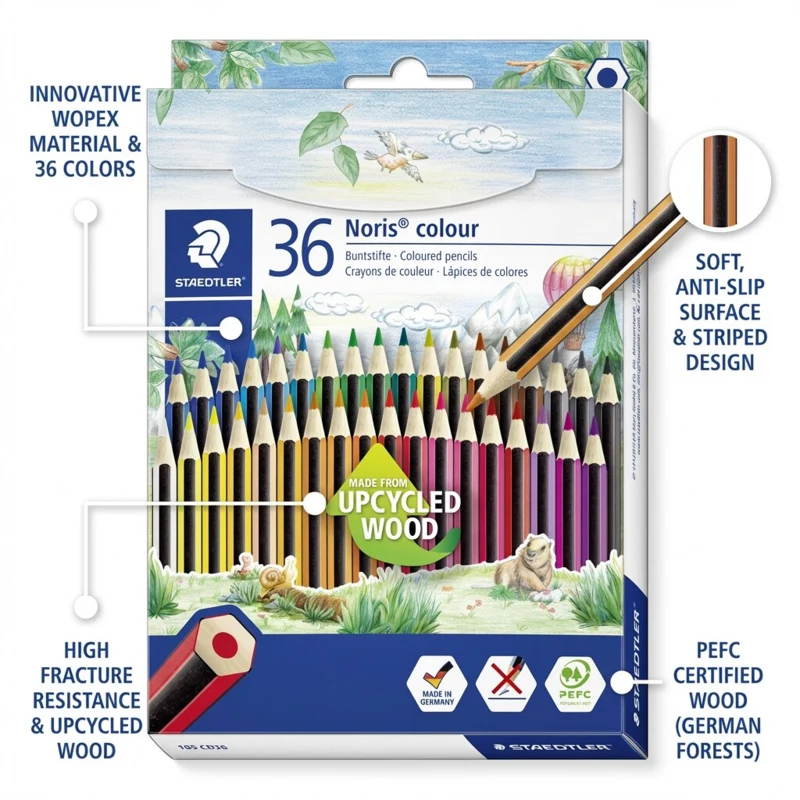 STAEDTLER Noris Club Coloured Pencils 36 pcs – Main picture closed