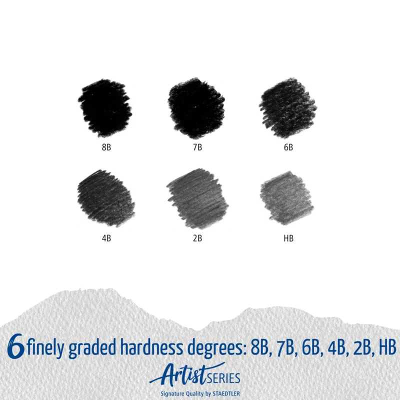 STAEDTLER Mars Lumograph Draw Pencils, 6 pcs – Degree