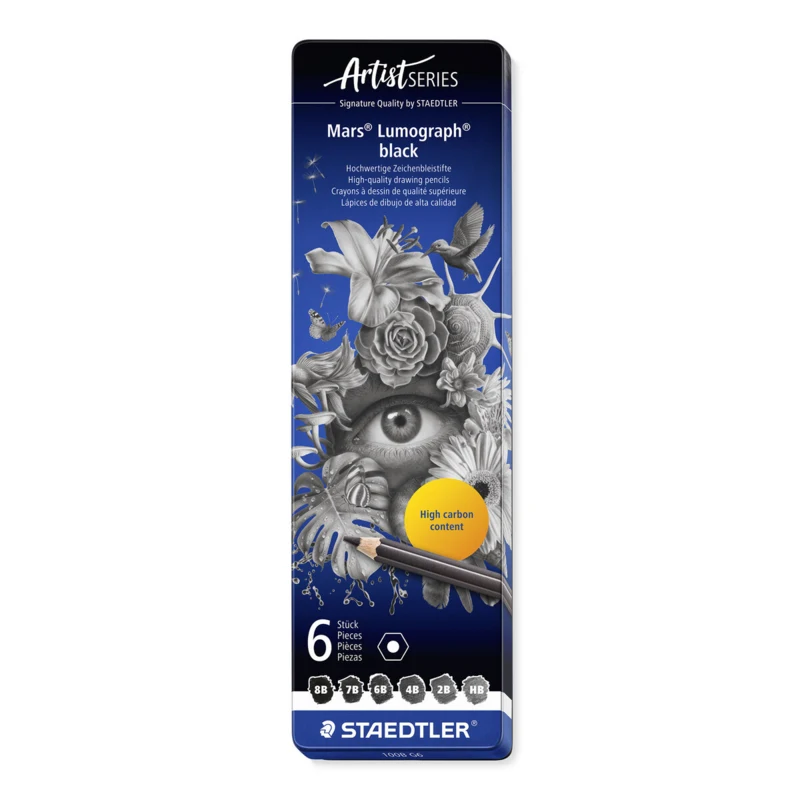 STAEDTLER Mars Lumograph Draw Pencils, 6 pcs – Main picture closed