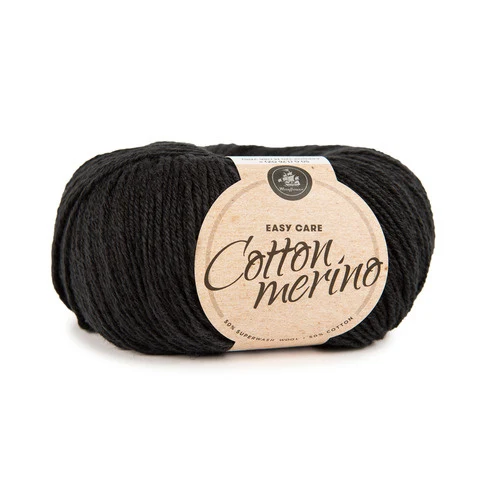 Mayflower Easy Care Cotton Merino S20 Black (UNI COLOUR)