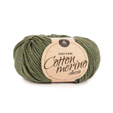 Mayflower Cotton Merino Classic 113 Dark Olive (UNI COLOUR)