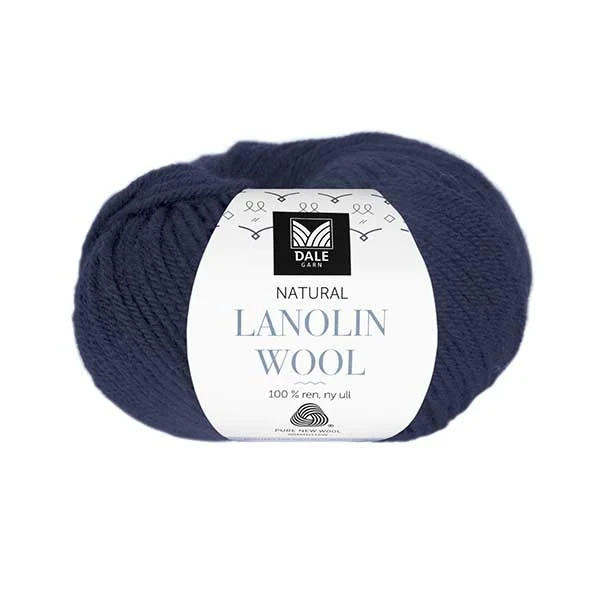 Dale Natural Lanolin Wool 1437 Mørk indigoblå